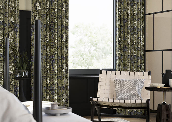 William Morris African Marigold Velvet, Cornflower - Made to Measure Curtains - Image 5